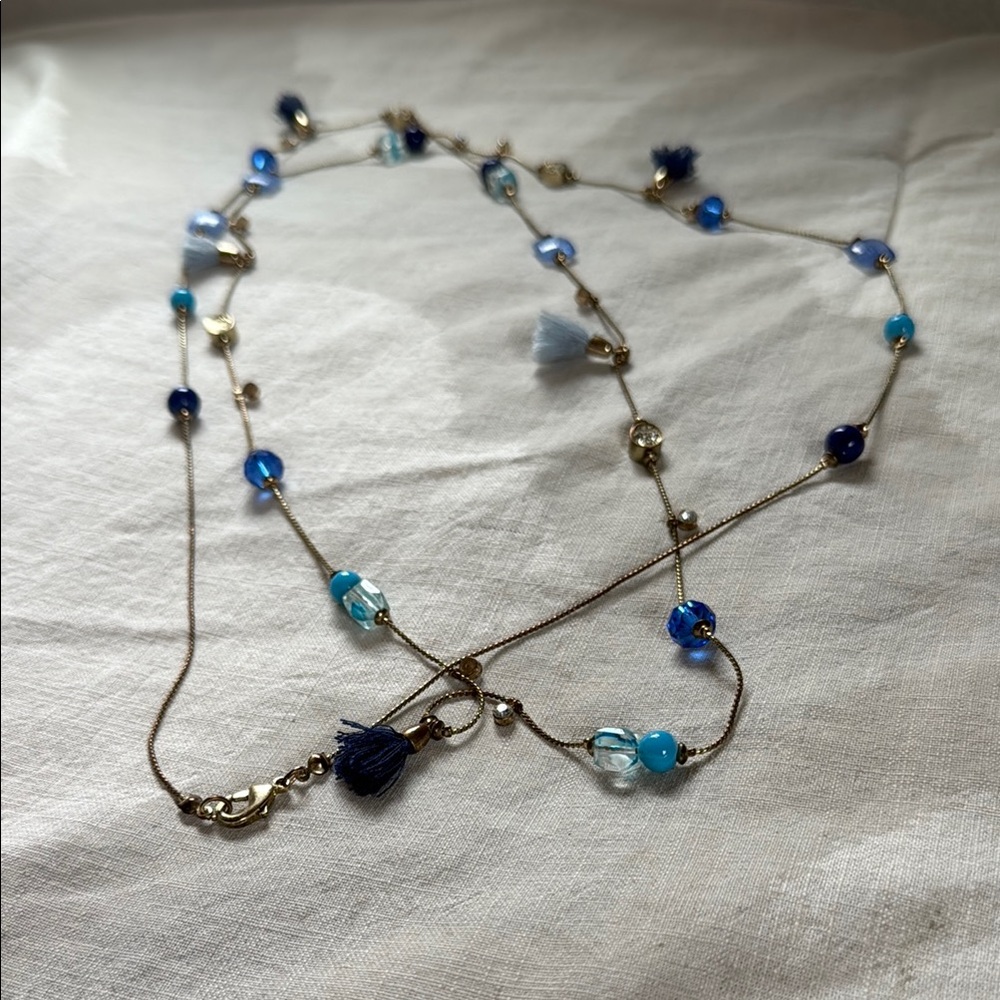 Banana Republic Blue Beaded Necklace